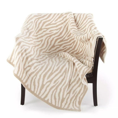 Plush Zebra Print Blanket